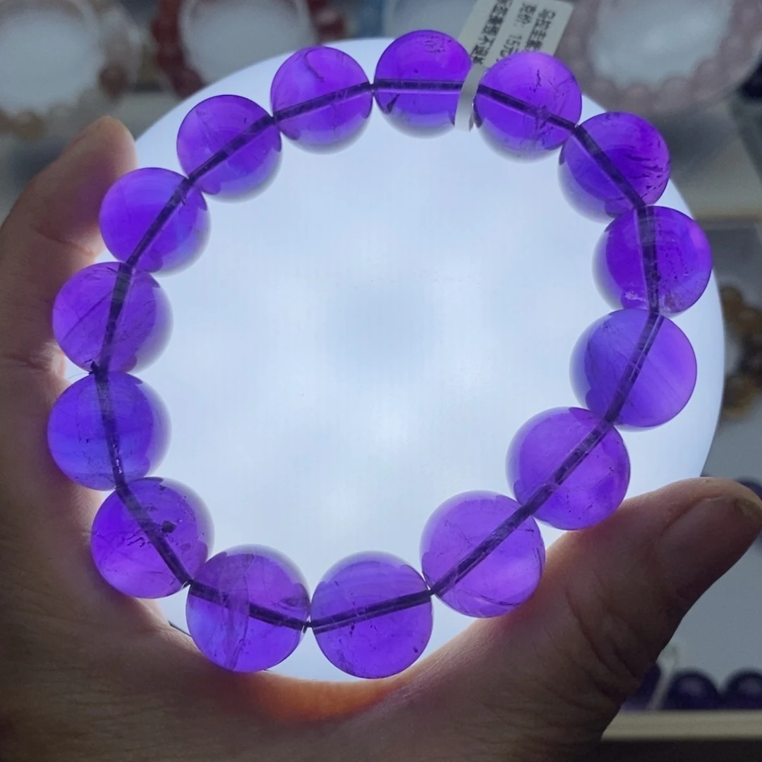 水晶手链未镶嵌乌拉圭紫水晶15.5m