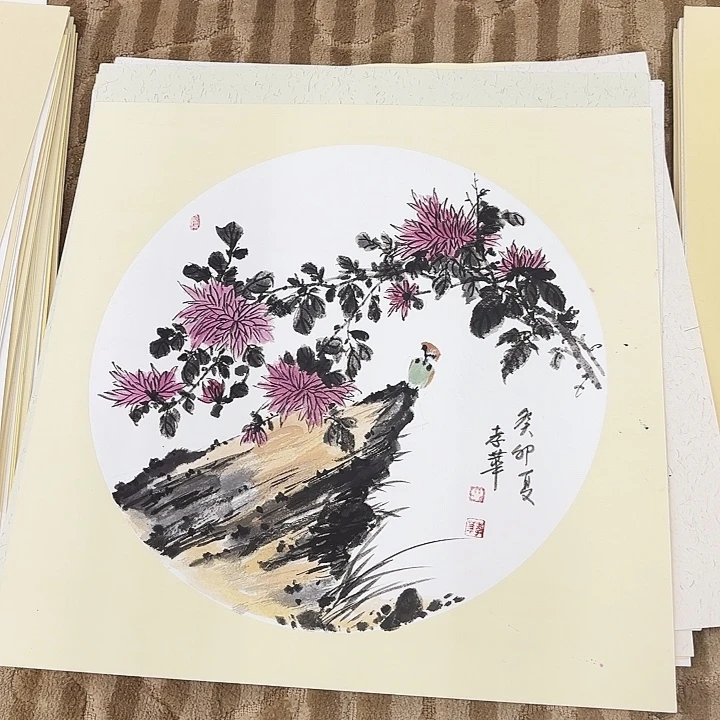 丘***月国画花鸟等图案和50.50