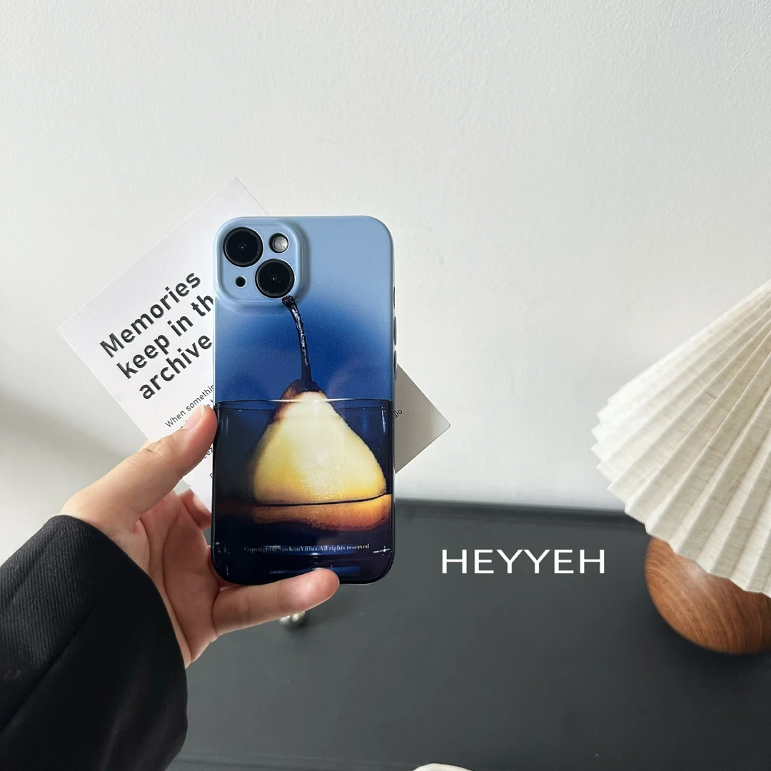 小众韩式梨子酒iPhone16pro max适用苹果15手机壳14防摔17不撞款