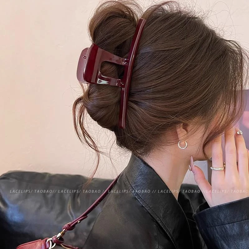 2025新款~头发抓夹大号鲨鱼夹发夹女后脑勺2025新款夹子发饰秋冬