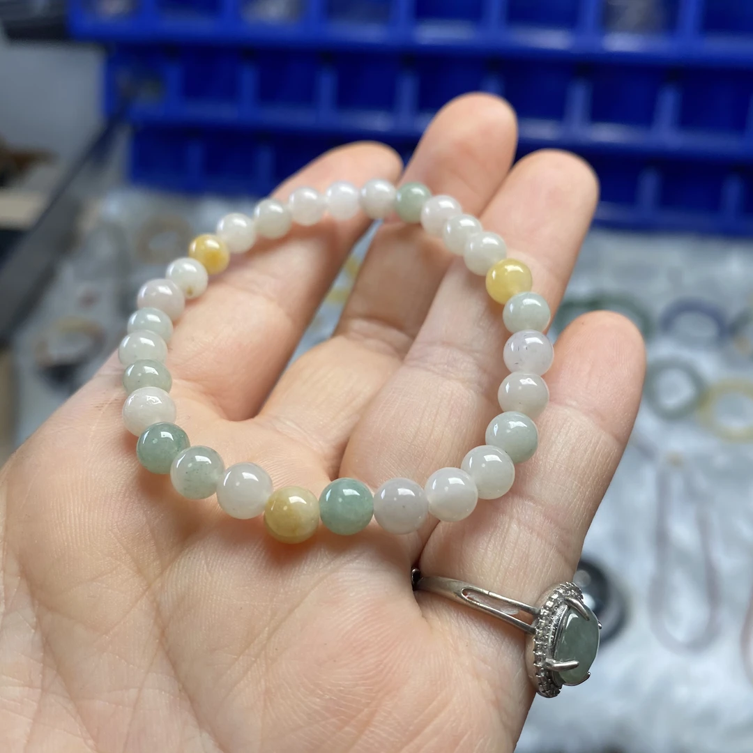 东陵玉多宝圆珠手串