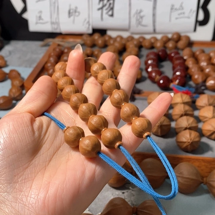 手串橄榄核2121精品蒜头南山小红铁16+2颗