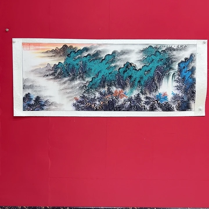 国画杨金光泼彩山水