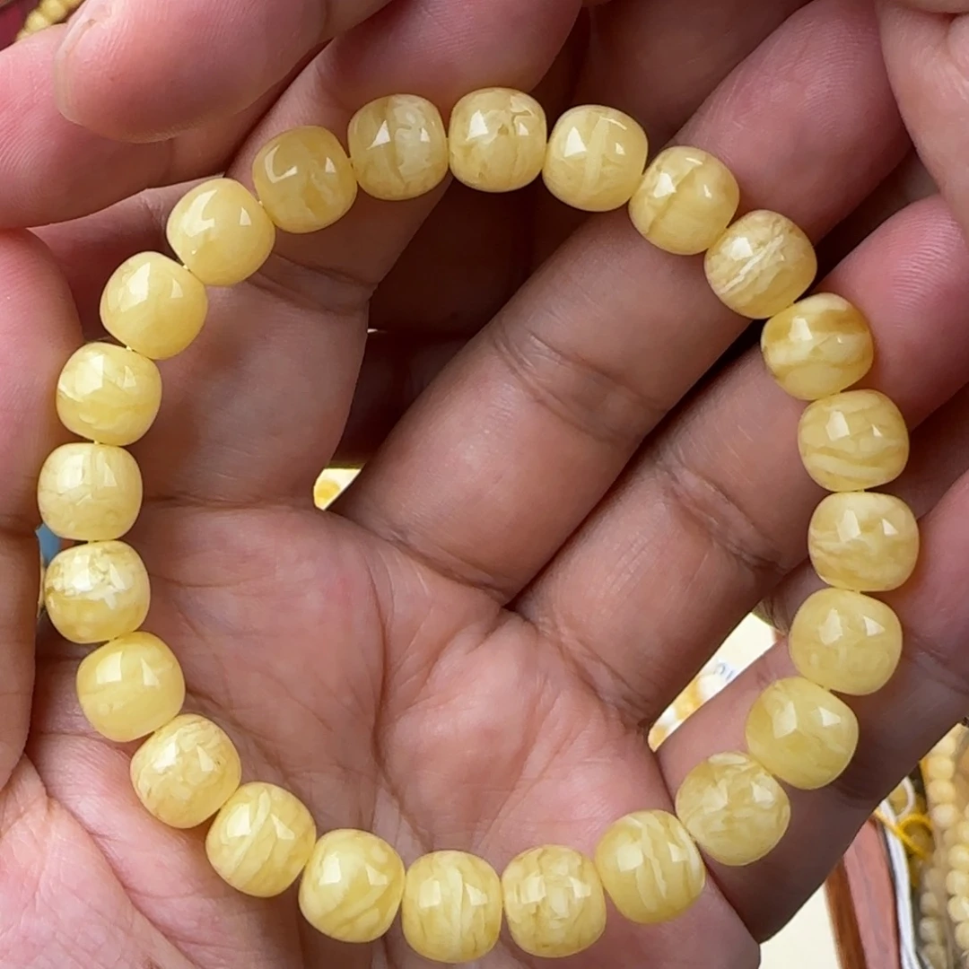 未镶嵌琥珀手链9咪