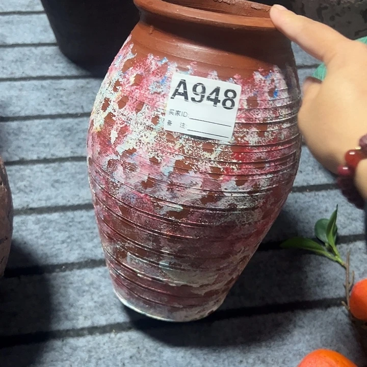 粗陶盆有孔高27口13