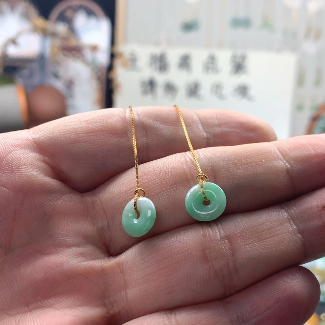 颈饰银S925镶嵌翡翠