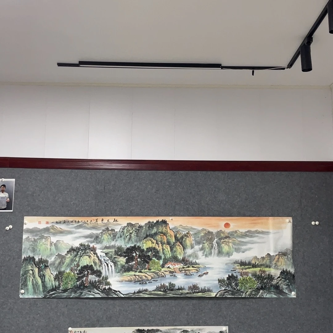 国画八尺对开238.69画芯 捡漏 尹逊民老师