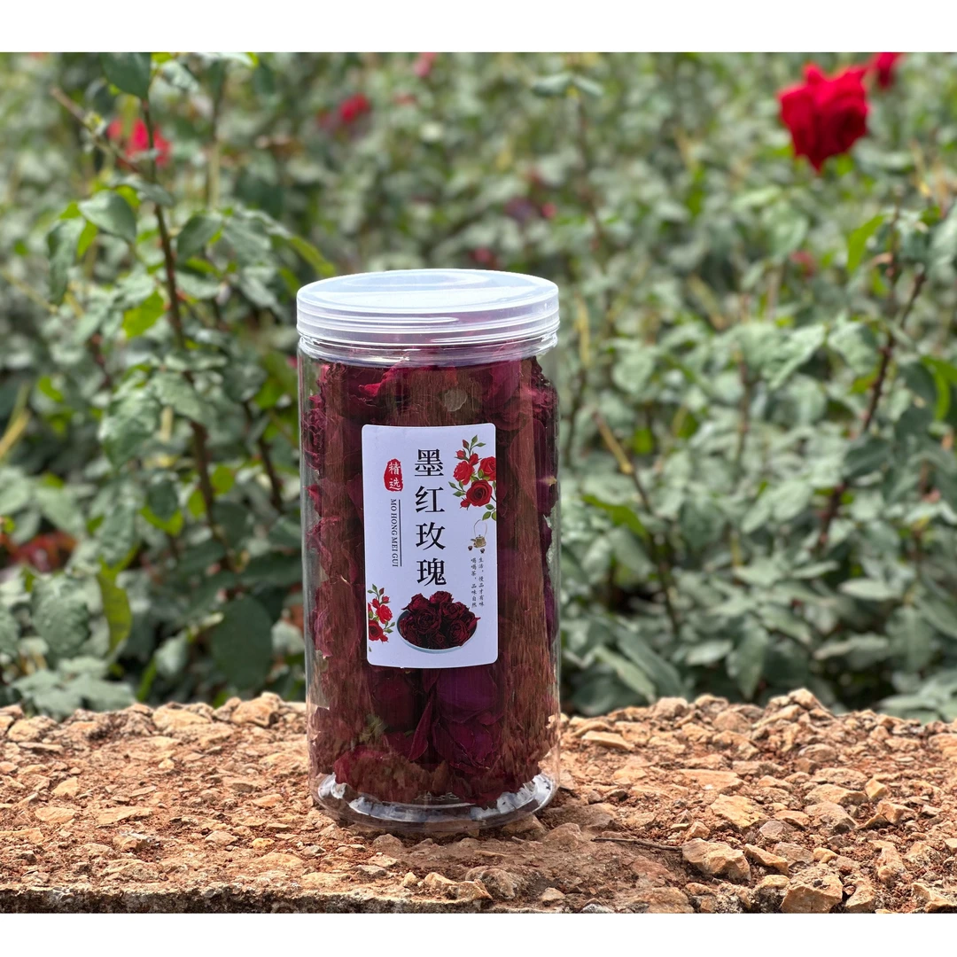 云南冻干墨红玫瑰手工精选大朵富含花青素女生必饮好茶