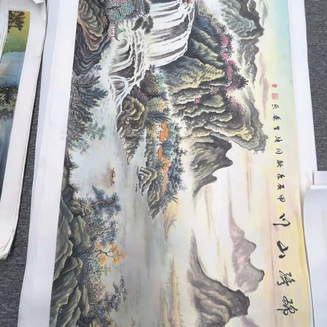 国画绘画作品多次参加138.68
