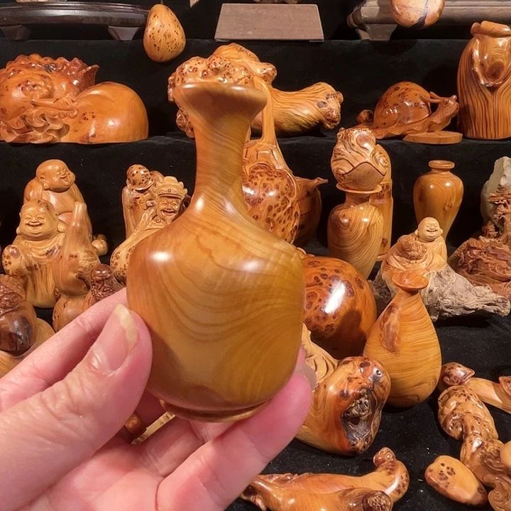 柏木（崖柏）涛**旧崖柏 手工制作 小花瓶