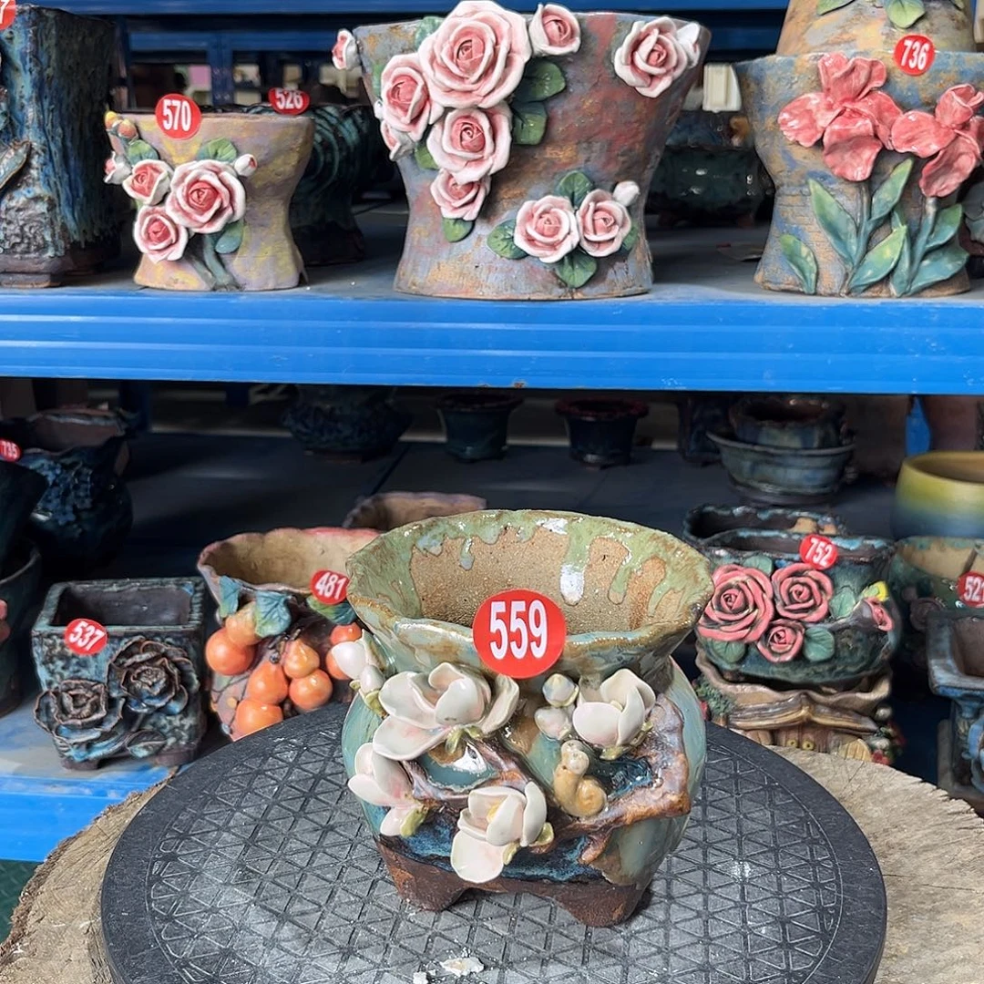 微瑕559 号陶然花器手工花盆