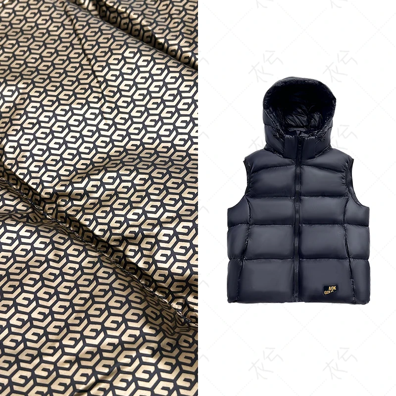 （高端时尚鹅绒马甲）B17秋冬情侣款户外气质亮面连帽保暖羽绒马甲G