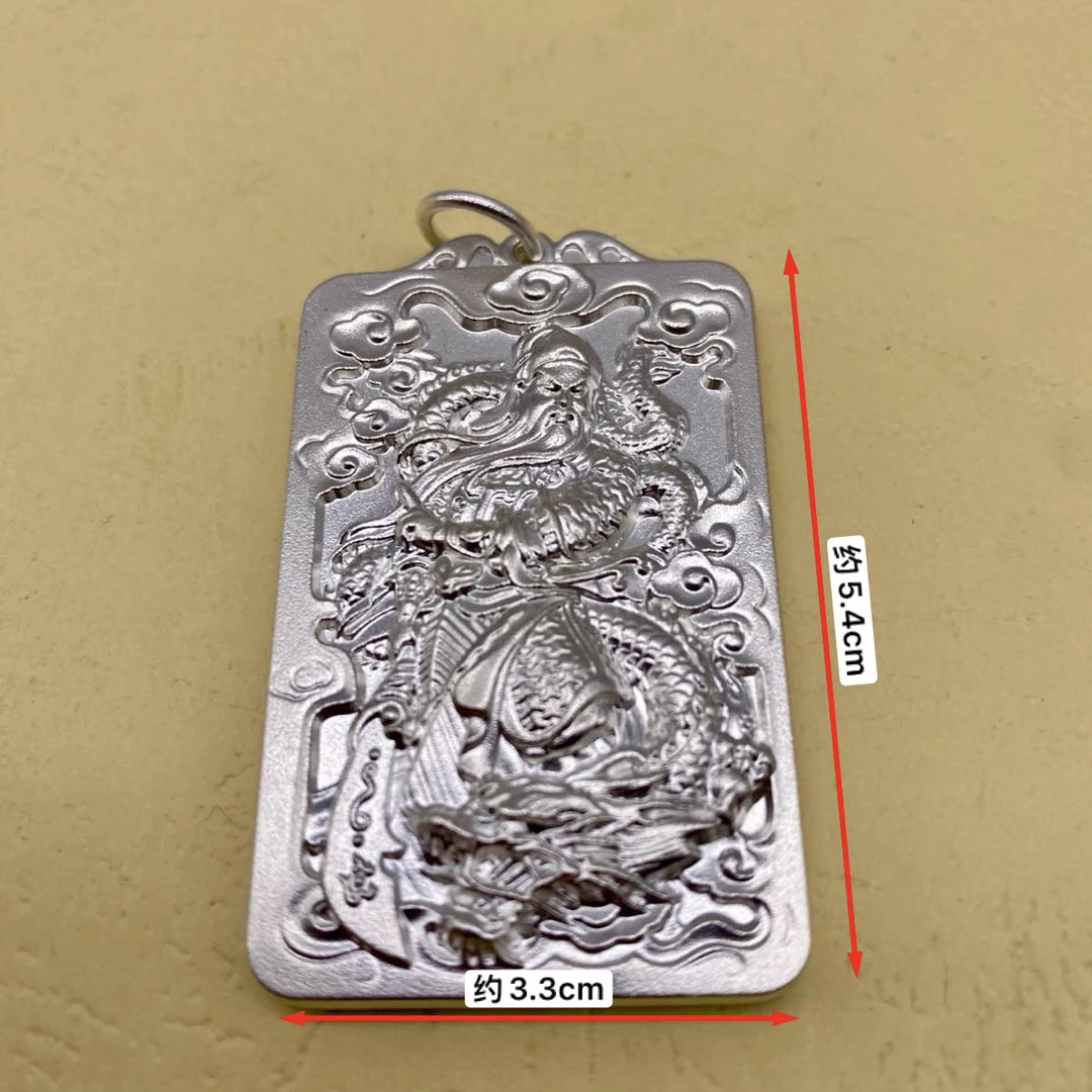 足银银制品 足银9999实心关公关羽义薄云天古法霸气关二爷不含链