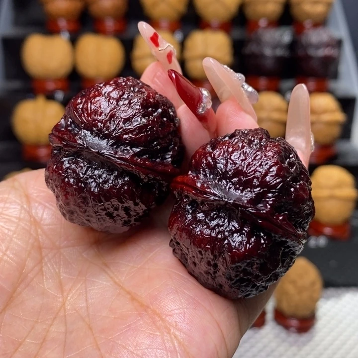 文玩核桃把件方头蝉25号