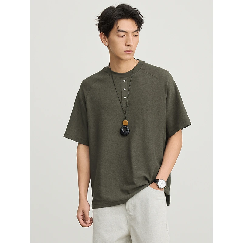 短袖t恤男款圆领夏季薄款2025新款宽松休闲半袖白T打底衫潮Z2503