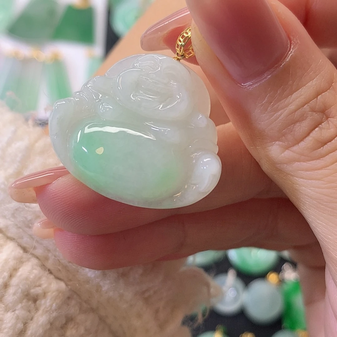 【闪购商品】翡翠吊坠(赠链)18K金镶嵌N****u