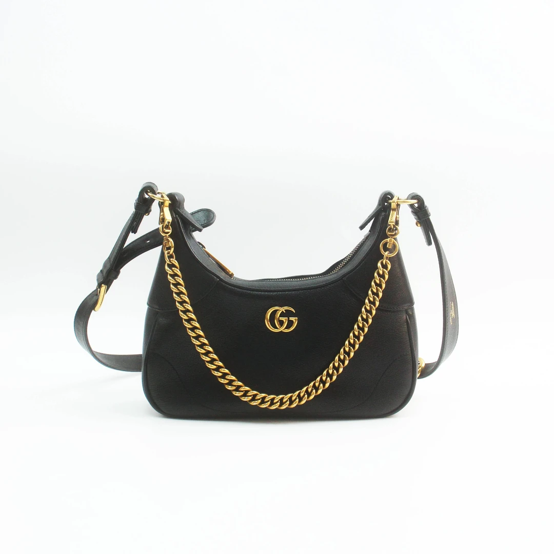 95新 GUCCI/古驰 80211B 黑色Aphrodite手提单肩斜挎包