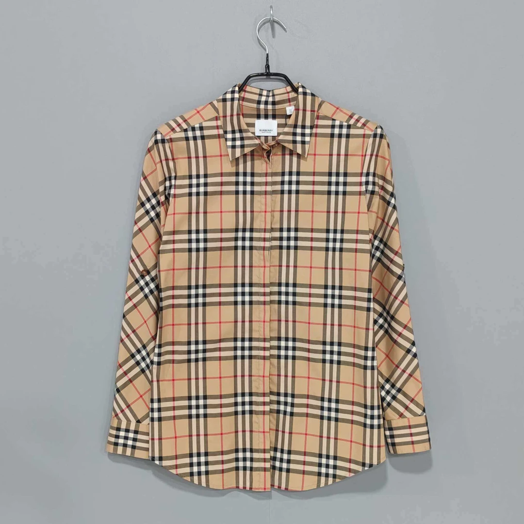 99新 BURBERRY/博柏利 经典格纹衬衫/uk8/69289