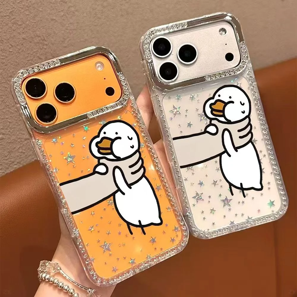 大鹅适用苹果17手机壳13/14ProMax卡通iPhone16/INS风17P