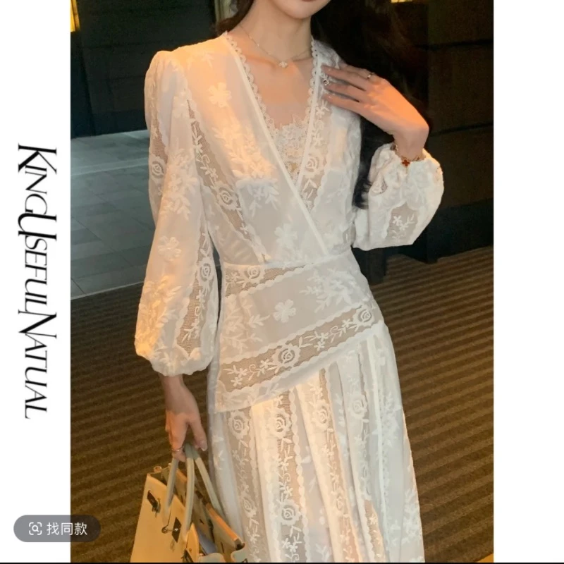 橱KUN一见倾心浪漫花型 法式两件套内搭吊带裙连衣裙套装夏季新款