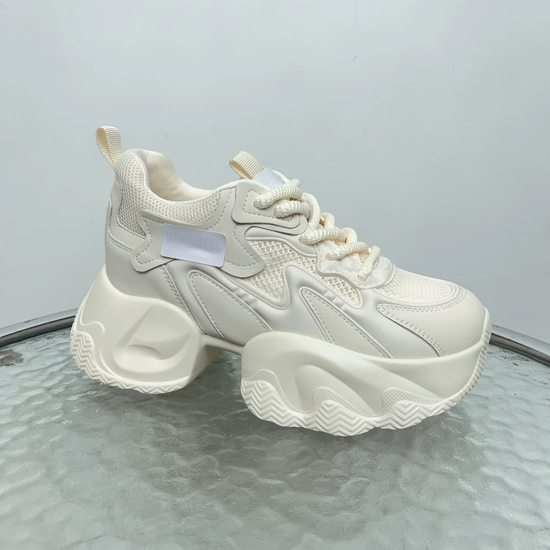 增高9CM 2025春季新款时尚休闲百搭老爹鞋厚底内增高女鞋 828