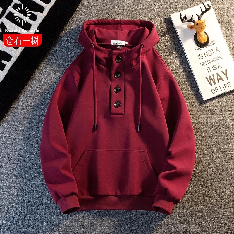 仓石一树潮牌连帽卫衣男士宽松休闲2025春秋冬加绒加厚本命年外套