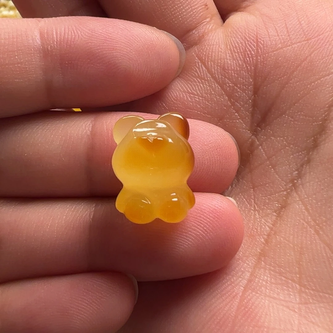 未镶嵌项链蜜蜡小熊（打孔不退换）