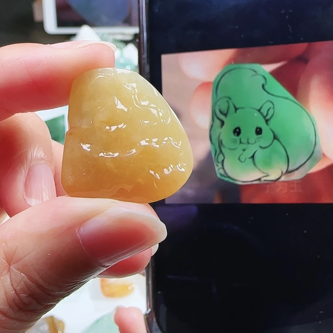 定制翡翠未镶嵌缅甸翡翠挂件