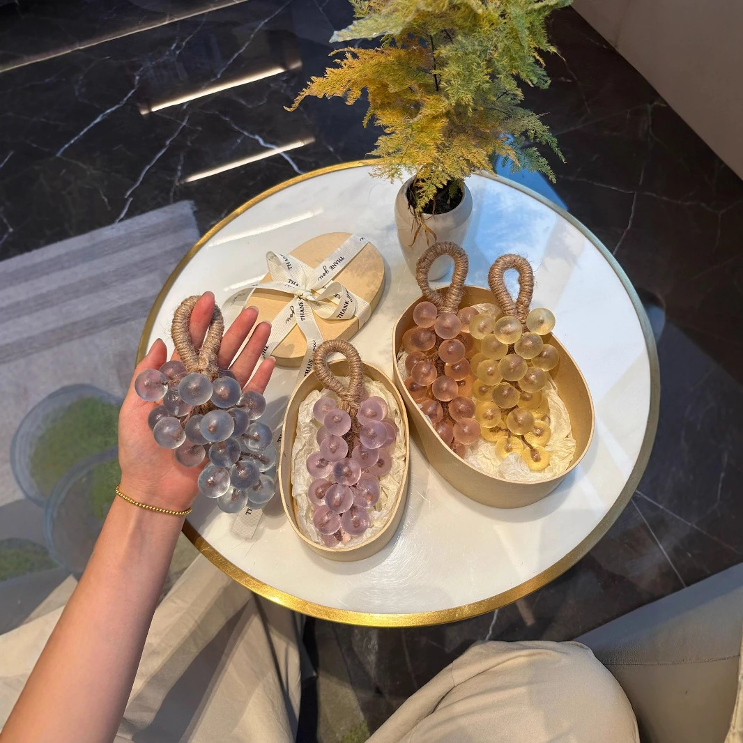 水晶葡萄手工皂清香植物精油皂留香挂饰洁面沐浴香皂