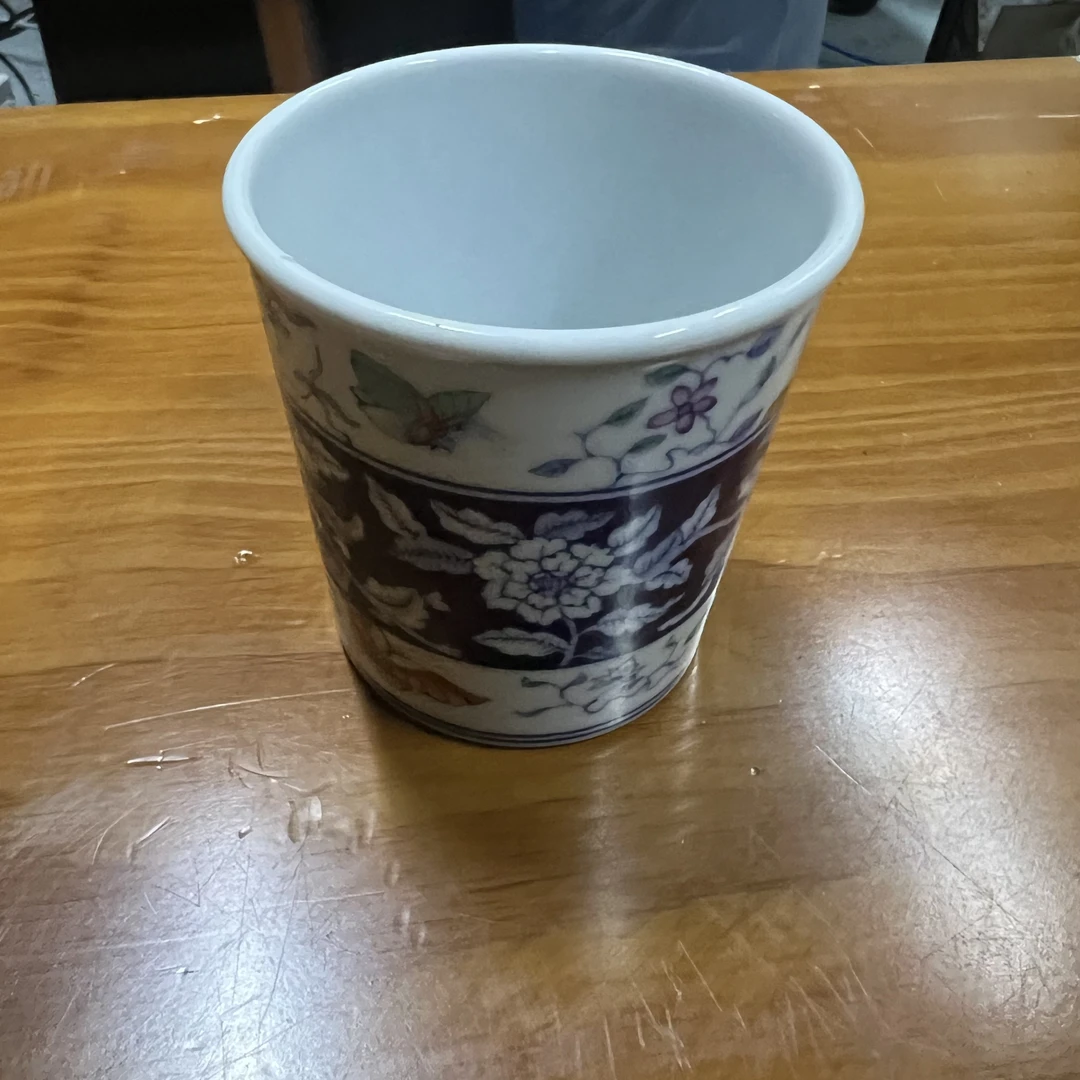 【陶珊居】蓝地牡丹手握杯200ml（卓君S0056）
