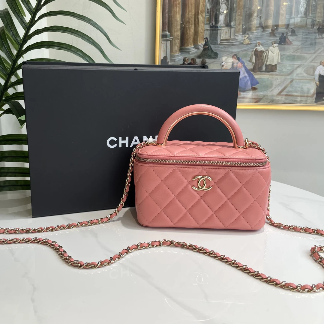 95新 Chanel/香奈儿 御古屋/89881/22a手提盒子包 芯片