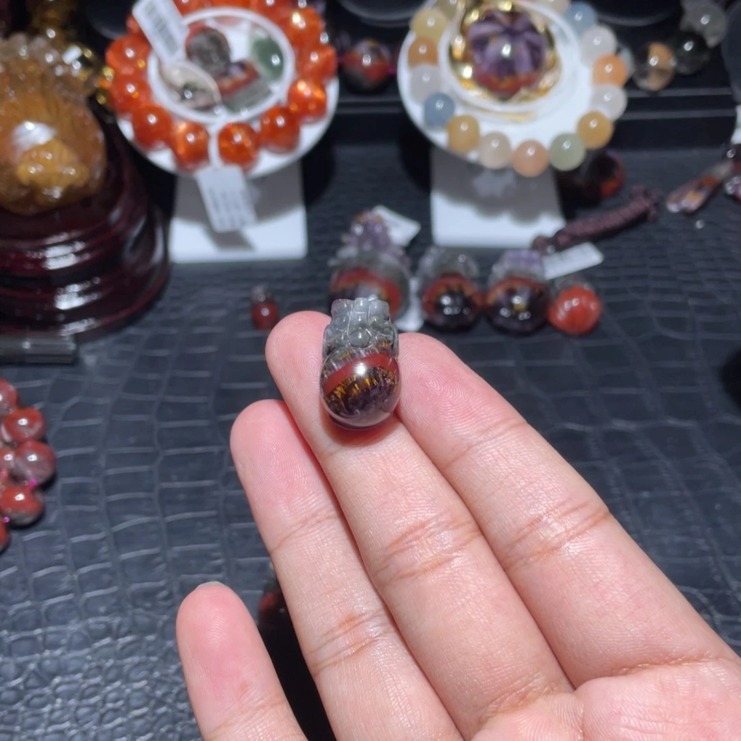 水晶吊坠(赠链)未镶嵌极光四色貔貅吊坠