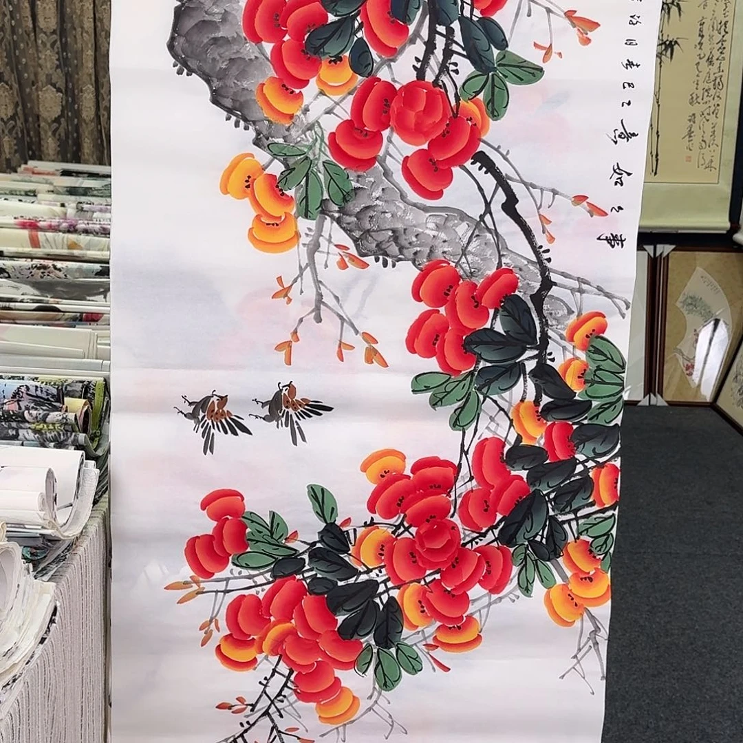 纯手绘国画作品好看四尺