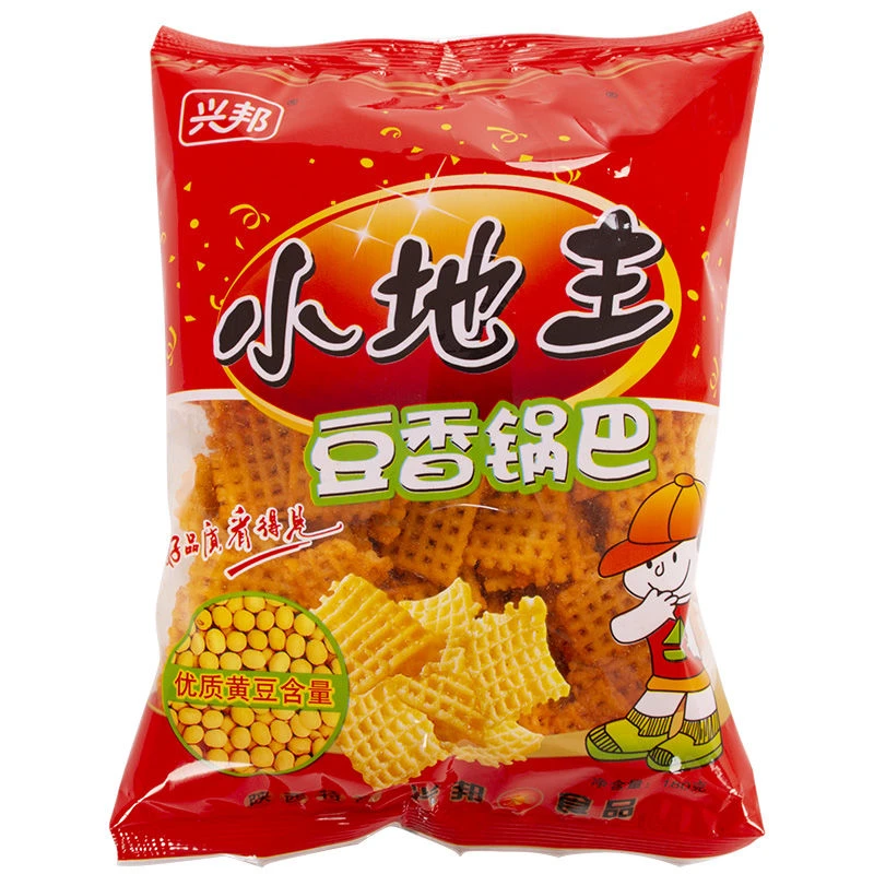 小地主锅巴袋香辣锅巴麻辣豆香锅巴零食陕西特产
