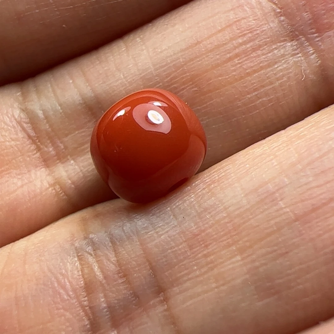 南红玛瑙未镶嵌珠子彤*叔