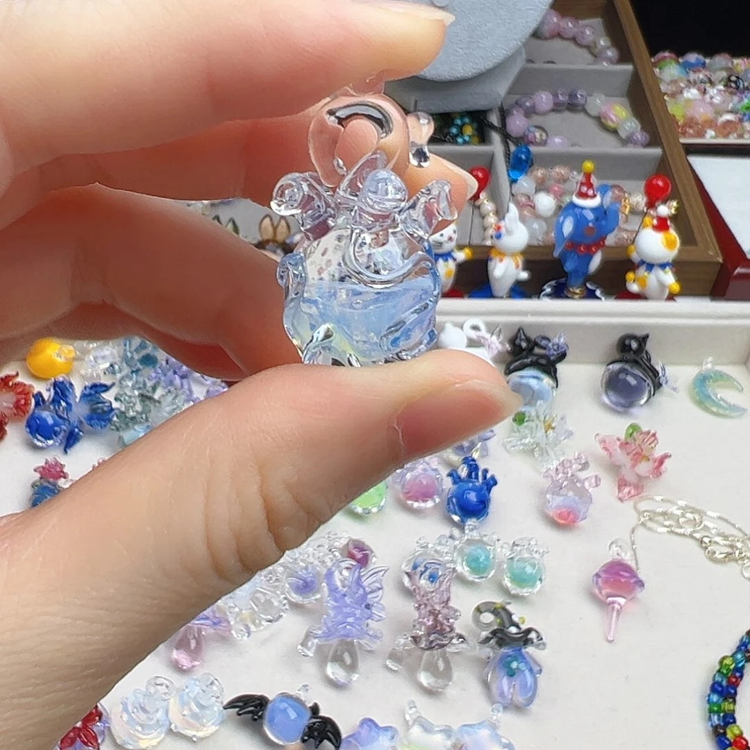 琉璃吊坠(不含链)幽灵白心脏