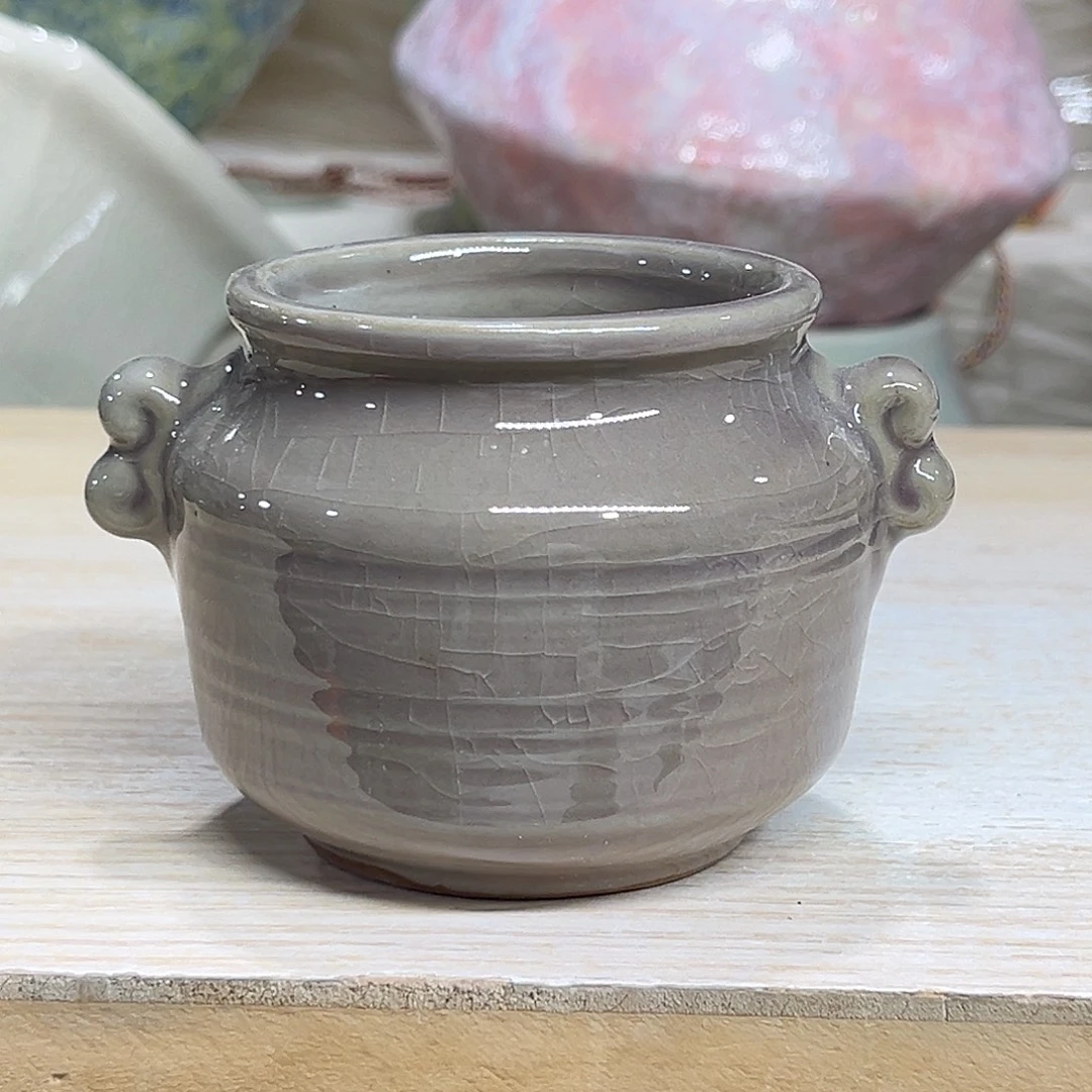 陶瓷绿植多肉微瑕花盆外口径：6*7