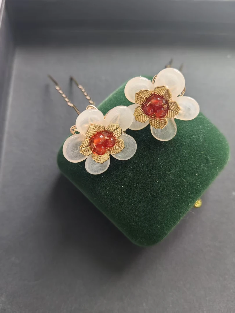 风雪初晴花丝书糯朵簪手工汉服气质百搭复古风超仙简约时尚发饰