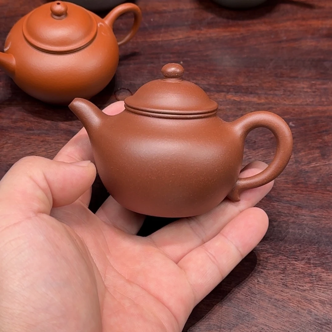 紫砂茶壶红皮龙觅韵莲子壶钮歪