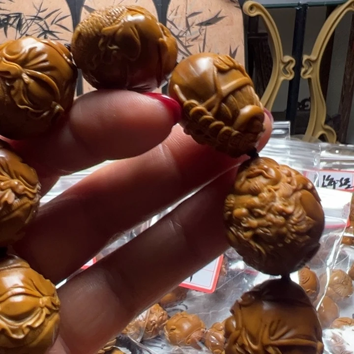 手串/手链橄榄核包*傅御兽财神