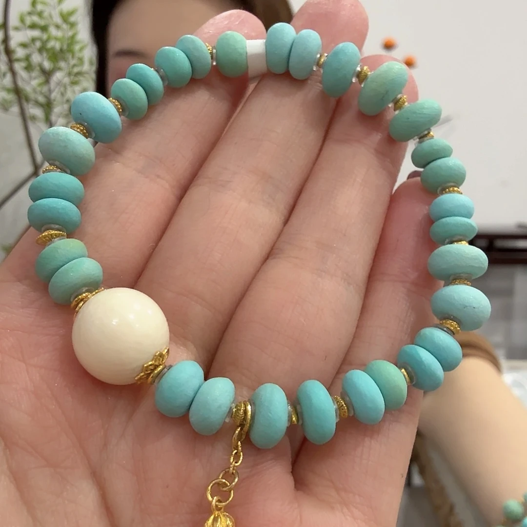 绿松石18K金镶嵌珠宝奇石