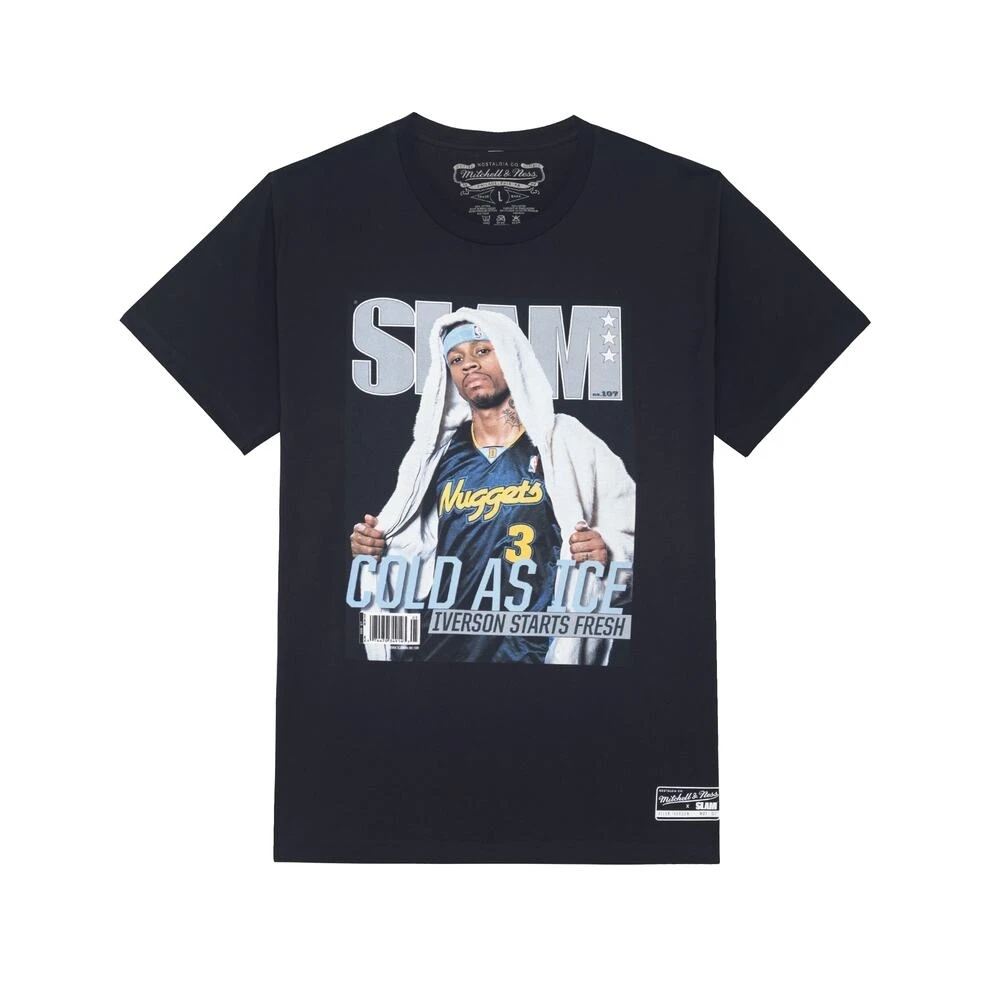 Mitchell&ness中性丹佛掘金艾伦艾佛森NBA球星IP复古街头宽松短袖