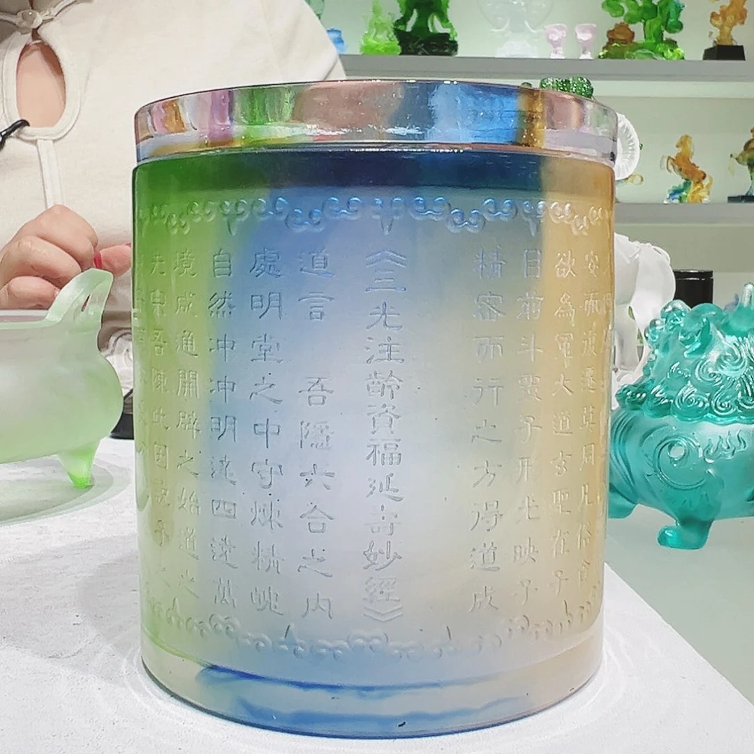 【闪购商品】手工艺品琉璃明*?罐子