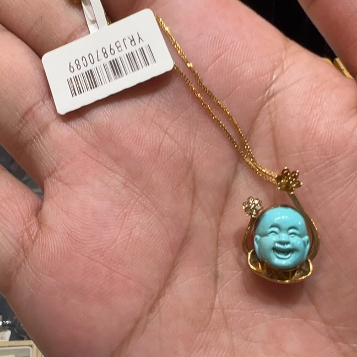 绿松石18K金镶嵌颈饰绿松石18k金镶嵌