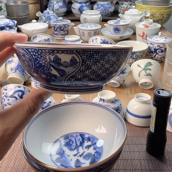 青花瓷器杯子茶具
