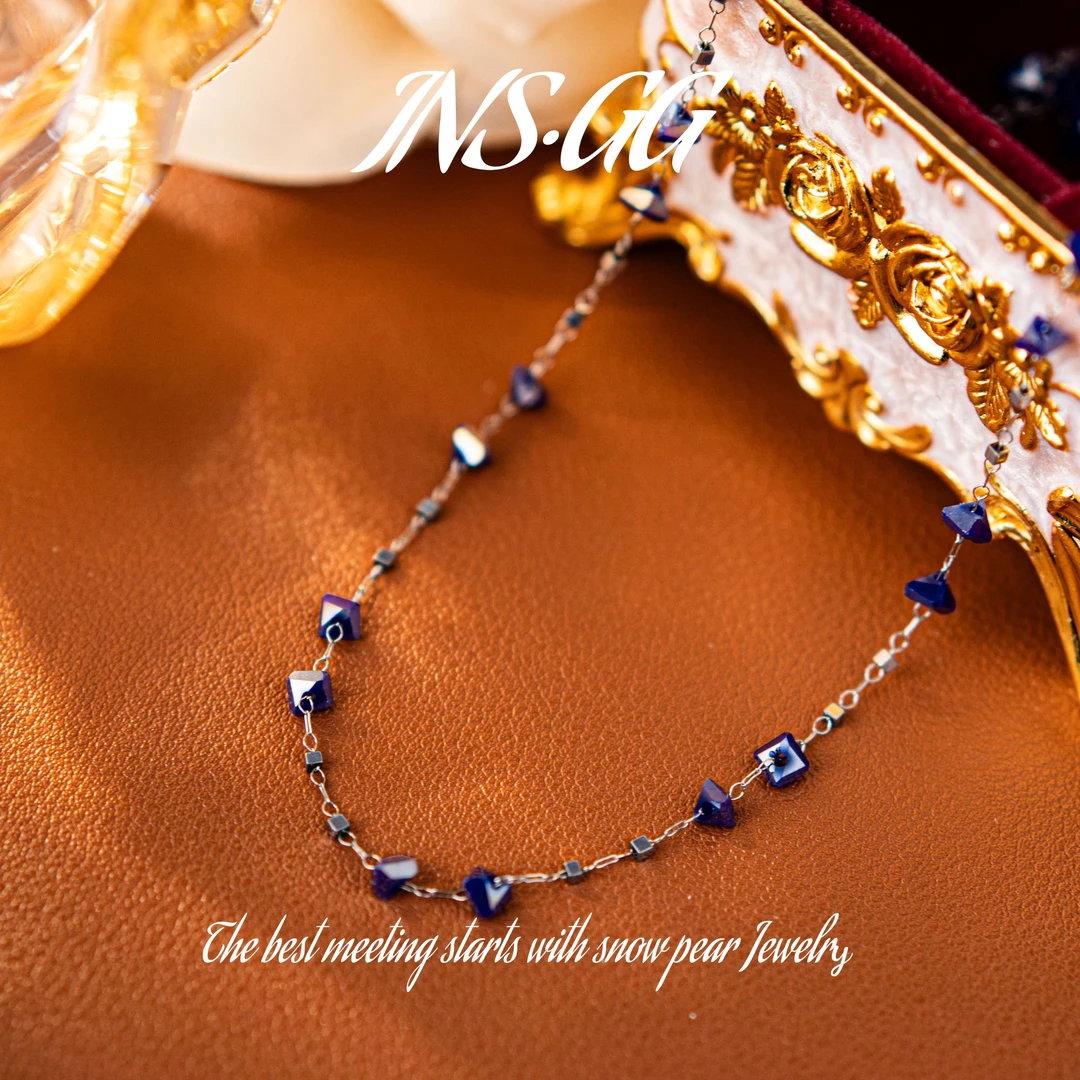 钛钢仿水晶项链 【INS·GG】新款个性时尚百搭简约精致项链AX2536