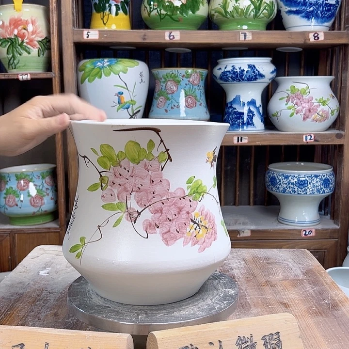 陶瓷小蛮腰紫藤款新款陶瓷陶瓷陶瓷