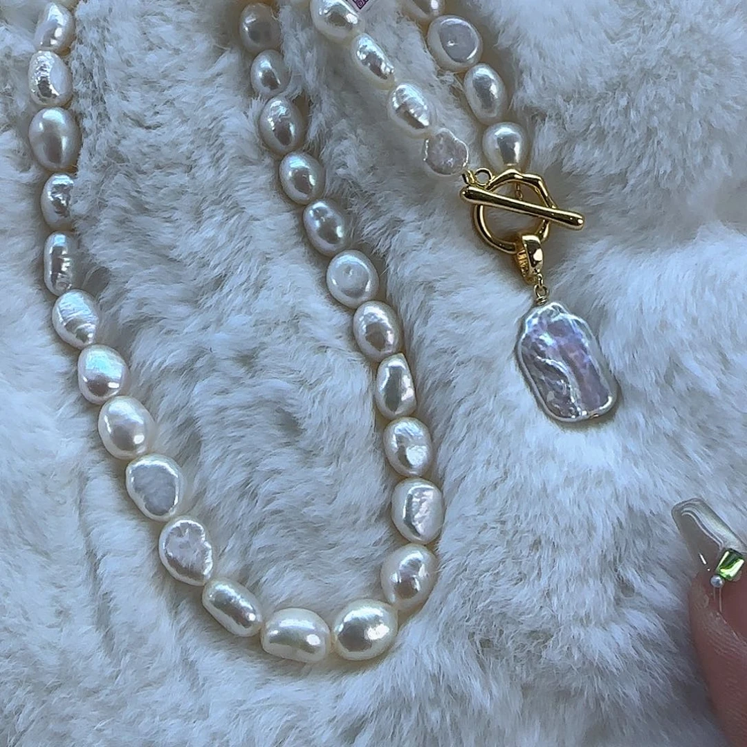 足铂镶嵌项链定制多样性发货发其一117淡水珍珠