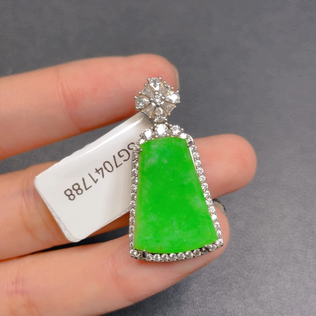 翡翠银S925镶嵌颈饰hjj