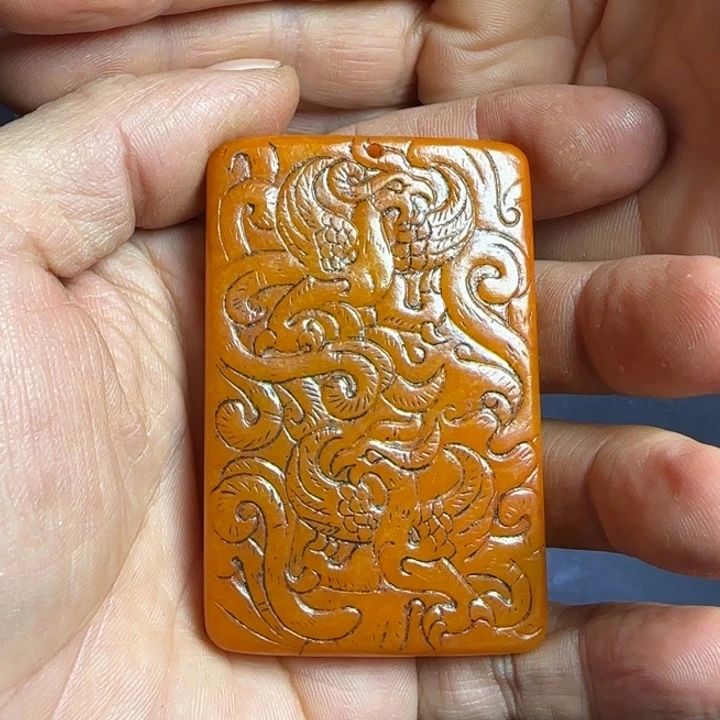 用***9和田玉未镶嵌挂件